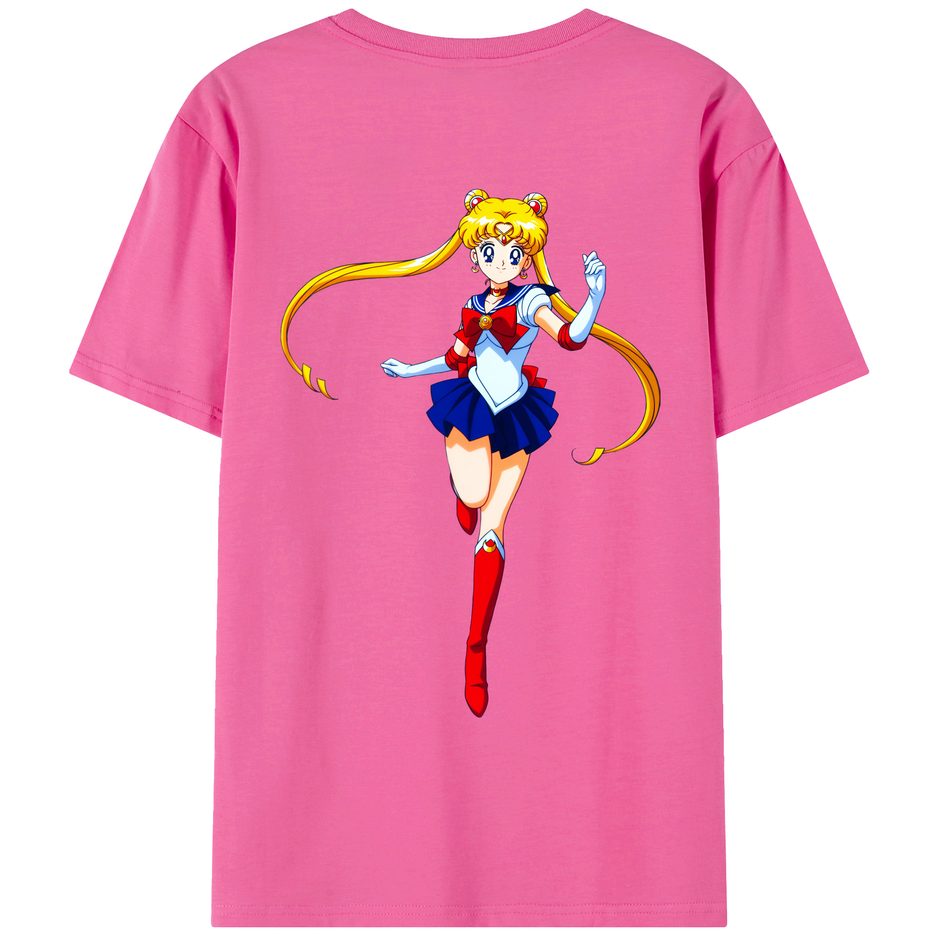 （画像用） 美少女戦士セーラームーン 月野 うさぎ つきの うさぎ Sailor Moon Tsukino Usagi レディース半袖Tシャツ(バックプリント)